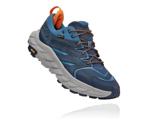 Hoka One One Anacapa Low GORE-TEX Men's Hiking Boots Outer Space / Real Teal | LFQO-15967