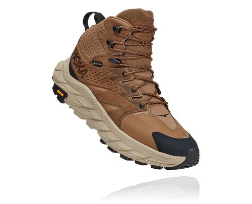 Hoka One One Anacapa Mid GORE-TEX Men's Hiking Boots Otter / Black | ZLKU-87296