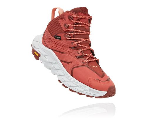 Hoka One One Anacapa Mid GORE-TEX Women's Hiking Boots Hot Sauce / Cherry Mahogany | ASJB-63280