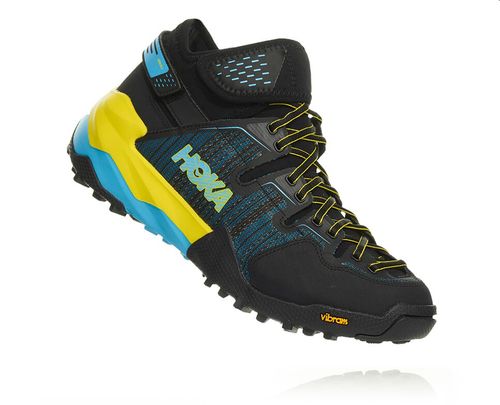 Hoka One One Arkali Men's Hiking Shoes Black / Cyan / Citrus | VGZW-67315