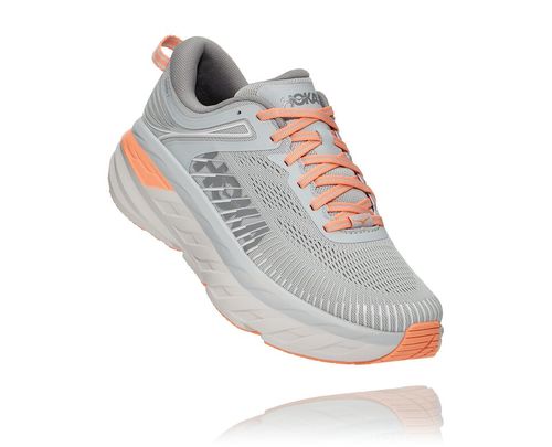 Hoka One One Bondi 7 Women's Road Running Shoes Harbor Mist / Sharkskin | WBPJ-31290