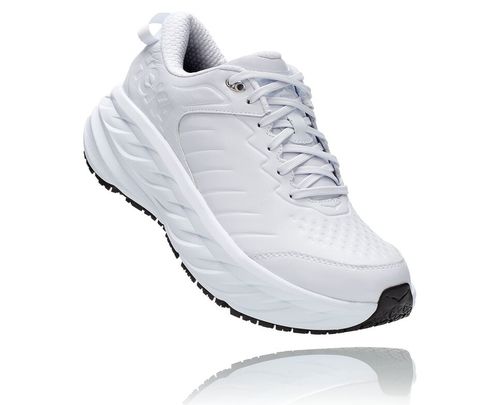 Hoka One One Bondi Sr Men's Road Running Shoes White / White | QGHP-87419