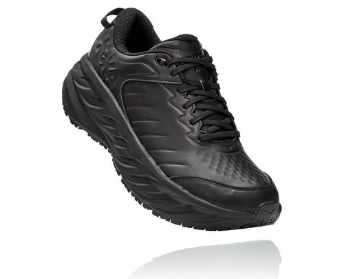 Hoka One One Bondi Sr Men's Road Running Shoes Black / Black | QUKE-83695