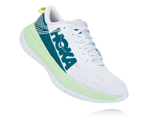 Hoka One One Carbon X Men's Road Running Shoes Green Ash / White | RQSA-73581