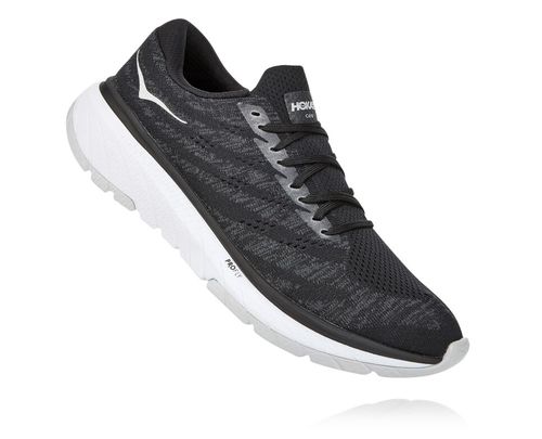 Hoka One One Cavu 3 Men's Road Running Shoes Black / White | PFKX-24718