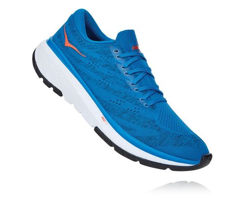 Hoka One One Cavu 3 Men's Road Running Shoes Imperial Blue / White | TXWS-38592