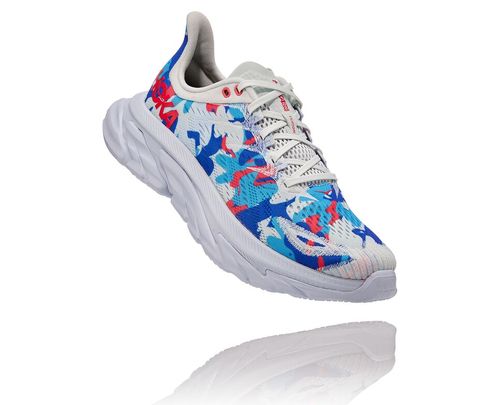 Hoka One One Clifton Edge Geometric All Gender Road Running Shoes Ballad Blue / Blue Flower | PMZK-2