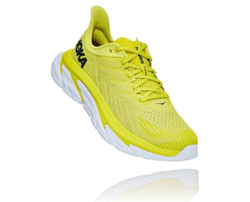 Hoka One One Clifton Edge Men's Road Running Shoes Citrus / White | IQOK-59310