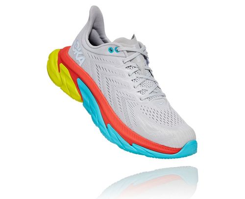 Hoka One One Clifton Edge Men's Road Running Shoes Lunar Rock / White | RKAV-45698