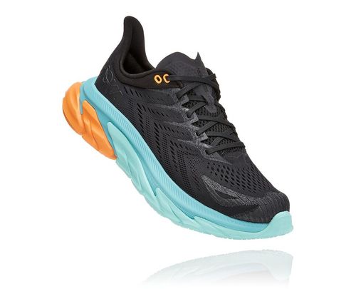 Hoka One One Clifton Edge Men's Road Running Shoes Black / Aquarelle | VRJH-85147