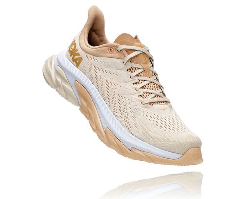 Hoka One One Clifton Edge Men's Road Running Shoes Almond Milk / Beige | YBKN-36127