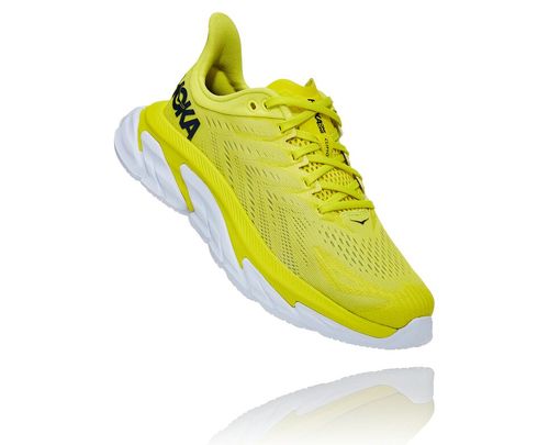 Hoka One One Clifton Edge Women's Road Running Shoes Citrus / White | LBPR-06128