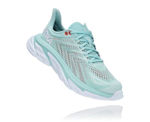 Hoka One One Clifton Edge Women's Road Running Shoes Eggshell Blue / White | YCFW-42087