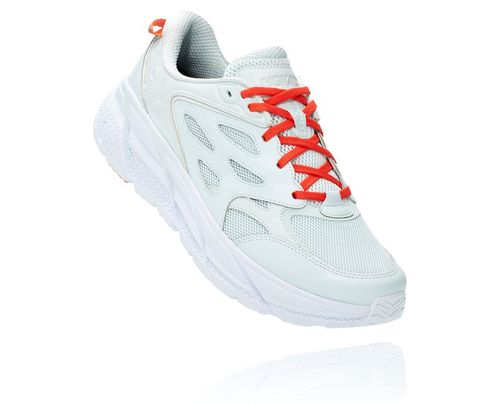 Hoka One One Clifton L All Gender Road Running Shoes Wan Blue / Mandarin Red | VYKM-91027