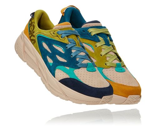 Hoka One One Clifton L Suede All Gender Running Shoes Multi / Shifting Sand | VRKO-89731