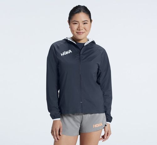 Hoka One One Full-Zip Wind Women's Jackets Outerspace | GQRV-74183