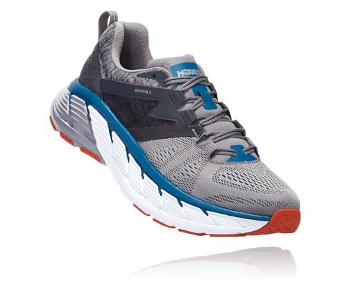 Hoka One One Gaviota 2 Men's Road Running Shoes Frost Gray / Seaport | NAFO-18643