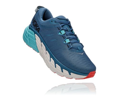 Hoka One One Gaviota 3 Men's Road Running Shoes Real Teal / Aquarelle | OJXW-71962