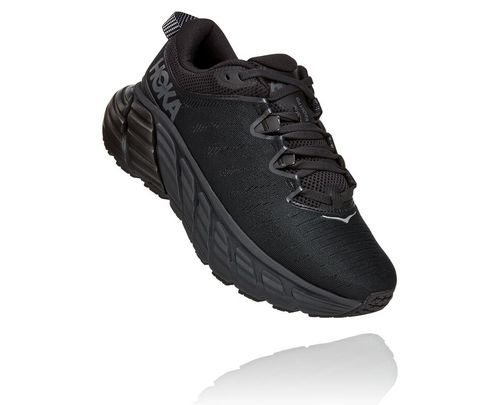 Hoka One One Gaviota 3 Men's Road Running Shoes Black / Black | VIMS-70562