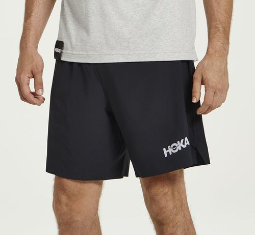 Hoka One One Glide 7" Men's Shorts Black | ATRI-26413