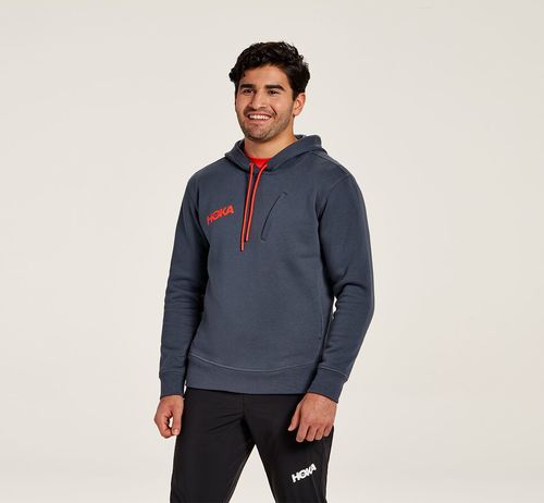 Hoka One One Hoodie Men's Hoodie Ombre Blue | KBWM-35860