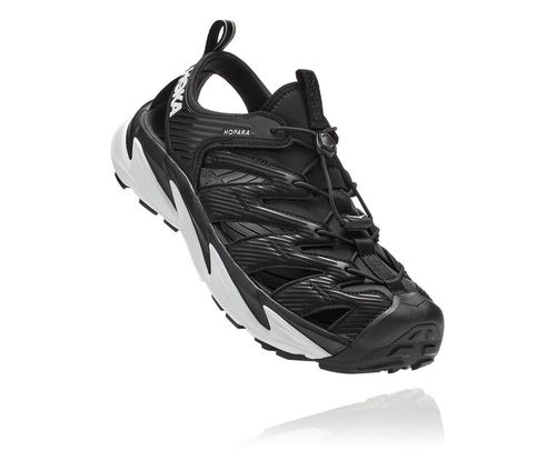 Hoka One One Hopara All Gender Hiking Sandals Black / White | DUIZ-49783