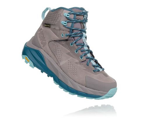 Hoka One One Kaha GORE-TEX Women's Hiking Boots Frost Gray / Aqua Haze | XQAH-58076