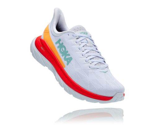 Hoka One One Mach 4 Women's Road Running Shoes White / Fiesta | KNTV-51398