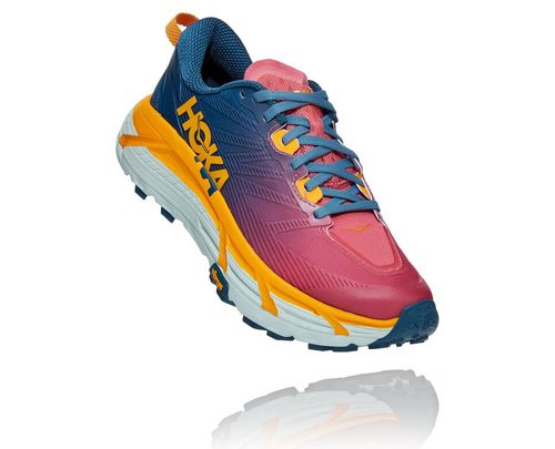 Hoka One One Mafate Speed 3 Women's Trail Running Shoes Moroccan Blue / Saffron | LXYW-34078