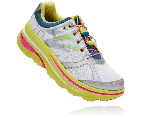 Hoka One One OV X HOKA Bondi B Women's Road Running Shoes Lime Sherbet / Super Pink | SKAX-12658