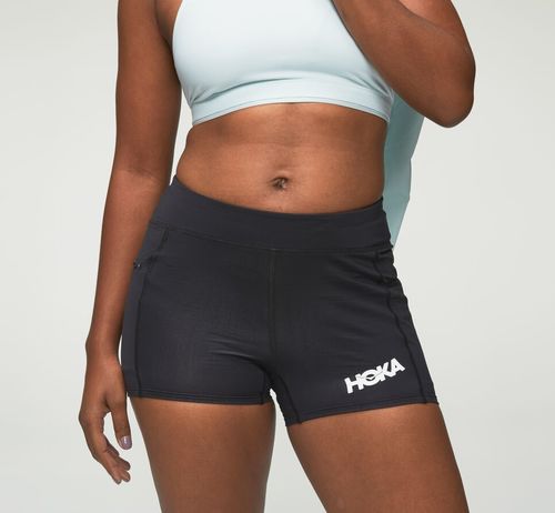 Hoka One One Performance Knit 3" Short Women's Shorts Black | CASD-68713