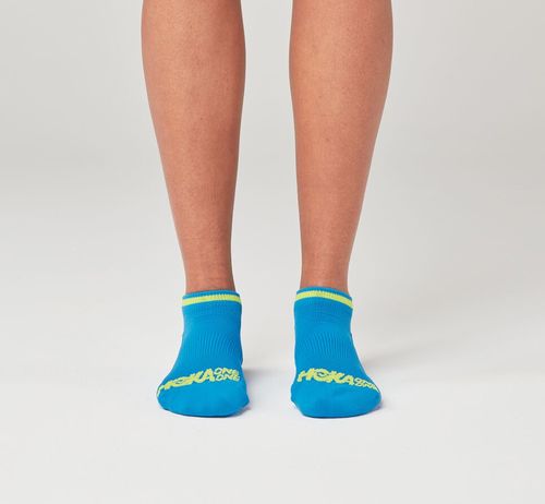 Hoka One One Performance No-Show All Gender Socks Diva Blue / Citrus | ZKJL-54678