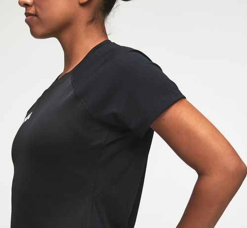 Hoka One One Performance Short Sleeve Women's T Shirts Black | QBAR-52164