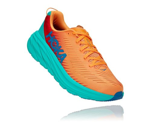 Hoka One One Rincon 3 Men's Road Running Shoes Blazing Orange / Fiesta | IYUL-27814