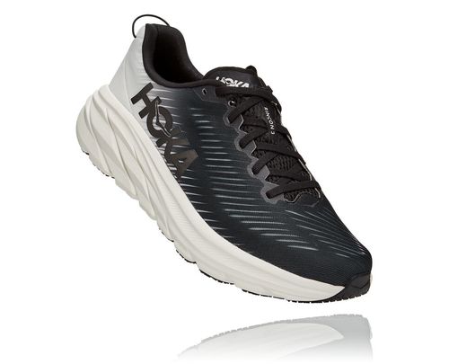 Hoka One One Rincon 3 Men's Road Running Shoes Black / White | KENX-53760