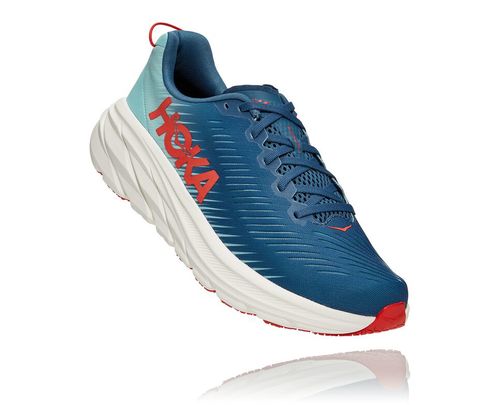 Hoka One One Rincon 3 Men's Road Running Shoes Real Teal / Eggshell Blue | QSMN-91430