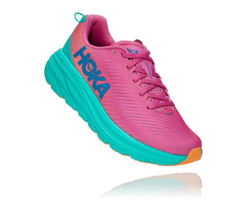 Hoka One One Rincon 3 Women's Road Running Shoes Phlox Pink / Atlantis | BFMW-58936