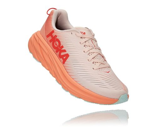 Hoka One One Rincon 3 Women's Road Running Shoes Silver Peony / Cantaloupe | ZELV-24369