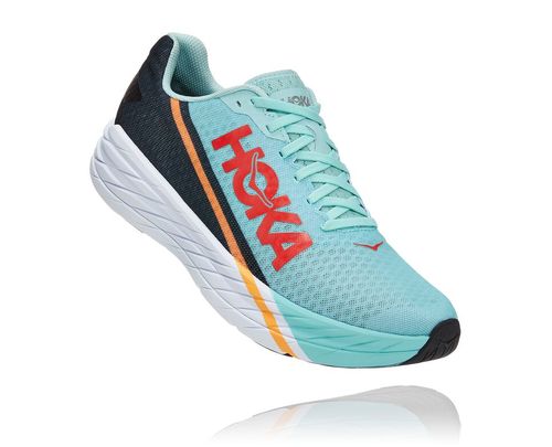 Hoka One One Rocket X All Gender Road Running Shoes Eggshell Blue / Black | PZAI-62731