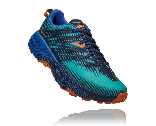 Hoka One One Speedgoat 4 Men's Trail Running Shoes Atlantis / Dazzling Blue | FAJD-28069