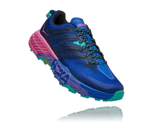 Hoka One One Speedgoat 4 Women's Trail Running Shoes Dazzling Blue / Phlox Pink | AUHX-07269