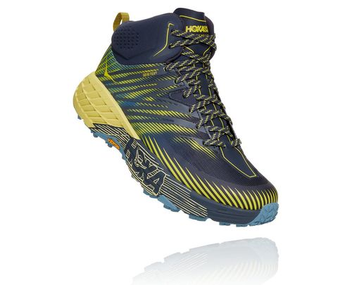 Hoka One One Speedgoat Mid GORE-TEX 2 Men's Hiking Boots Black Iris / Blue | ZDBE-03865