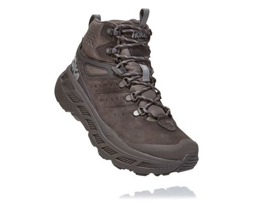 Hoka One One Stinson Mid GORE-TEX Men's Hiking Boots Dark Gull Grey / Drizzle | FLSB-45907