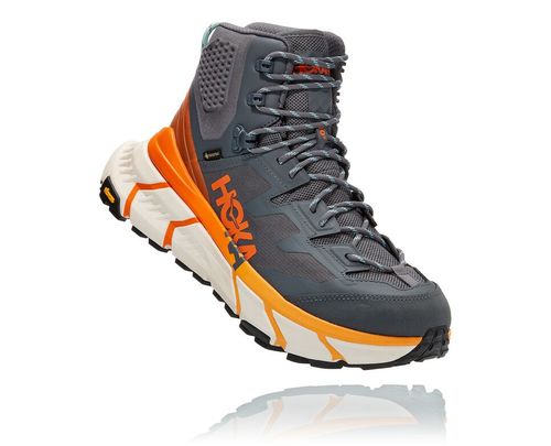 Hoka One One TenNine Hike GORE-TEX Men's Hiking Boots Castlerock / Persimmon Orange | DBTU-16753