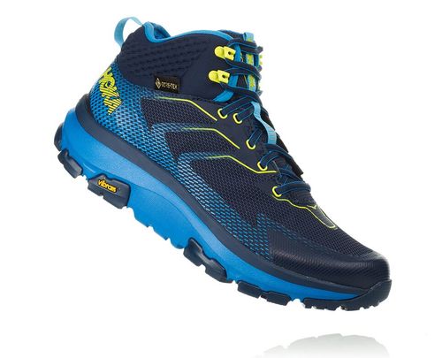 Hoka One One Toa GORE-TEX Men's Hiking Boots Black Iris / Blue | DRYG-23497