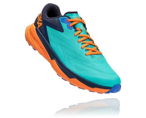 Hoka One One Zinal Men's Trail Running Shoes Atlantis / Outer Space | SRFH-06823