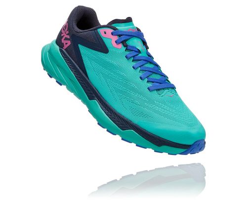 Hoka One One Zinal Women's Trail Running Shoes Atlantis / Outer Space | LHBX-52670